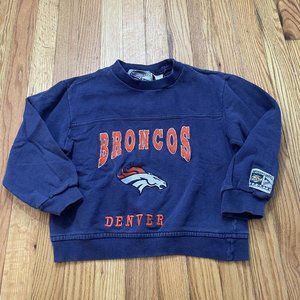 Vintage Denver Broncos CrewNeck Sweatshirt Youth Kids Boys Size Small Mighty Mac
